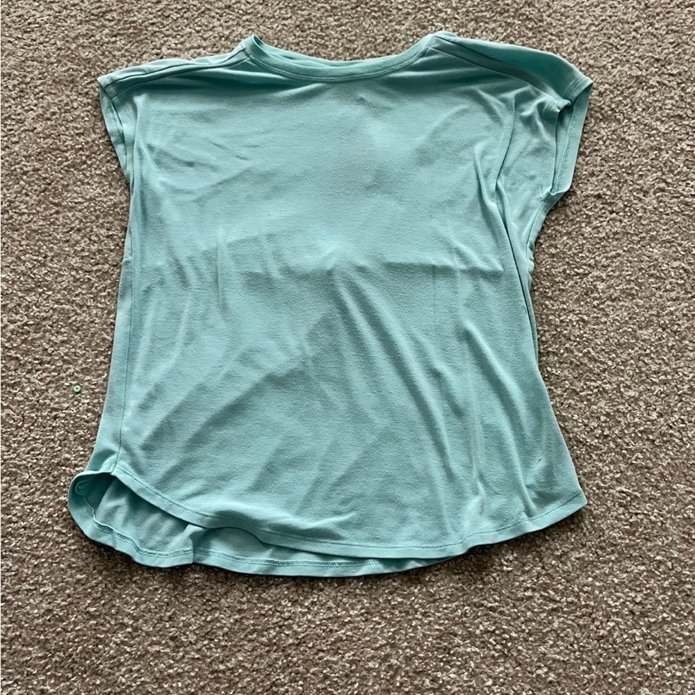 Athleta Girl Teal Relaxed Short Sleeve Tee